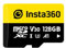Insta360 Scheda di memoria MicroSD UHS-III V30 da 128 GB per One X/One X2/X3/X4, One R/One RS, Ace Pro e Sphere Action Camera
