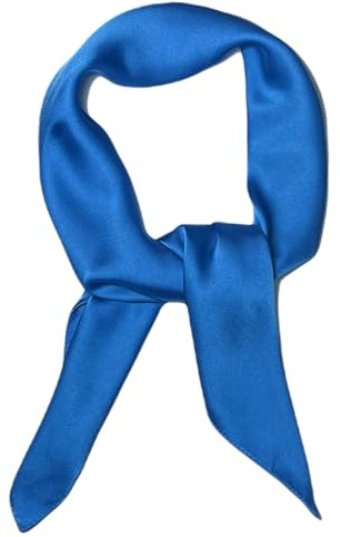 WESTEND CHOICE Foulards carrés en satin de soie unie - Écharpe rétro années 50 pour femme - Écharpe légère et soyeuse - 70 x 70 cm