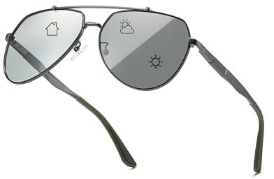 SODQW Polarisierte sonnenbrille selbsttönend Herren photochrome sonnenbrille Anti-Glanz UV400-Schutz Brille Radfahren Laufen Golf
