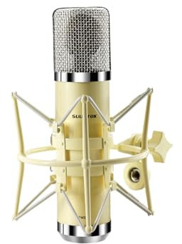 SUUNTOK Microphone à condensateur à tube XLR professionnel avec grand diaphragme de 34 mm, microphone d'enregistrement cardioïde pour ordinateur de jeu, PC TM251S pour chant, baladodiffusion, YouTube