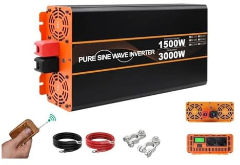 Transformador Inversor De Enchufe Universal 12v 220v 1800W 2000W 3000W 4000w Inversor 12v 220v Inversor Solar Sinusoidal Pura 12v Inversor 12v 220v Inversor Corriente (Color : 48V, Size : 220V 50HZ_