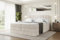 ALTDECOR Boxspringbett mit Matratze und Lattenrost, Topper, Polsterbett mit Bettkasten, Bett mit Stauraum H3- und H4- Matratze, Doppelbett, Springboxbett - OTTA King - 160x200 - Beige Samt