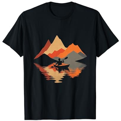 Kajak Vintage Retro Berge Kanu Kanu Kajak T-Shirt