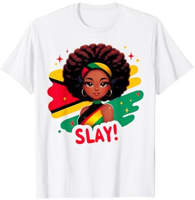 Guyanese Girl Slay Guyana Flagge Prinzessin Teens Damen T-Shirt