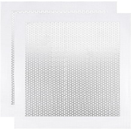 QUARKZMAN Aluminium Wandreparatur-Patch 8 x 8 Selbstklebendes Glasfasergewebe über verzinkter Platte 2 Stück
