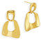 Frigotine Klobiger goldfarbener Türklopfer für Damen, Statement-Ohrringe, Vintage, geometrisch, gehämmert, Hochzeit, Abschlussball, Schmuck, Geschenk, Edelstahl, Kein Edelstein