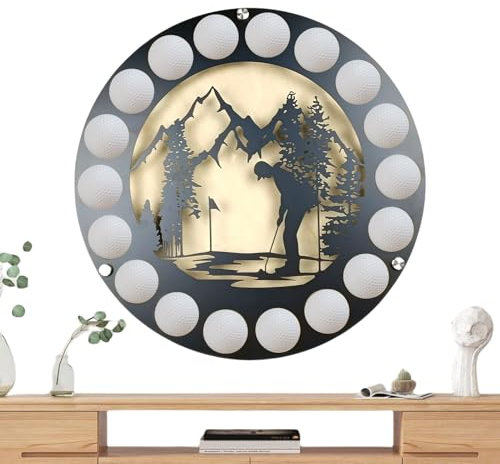 Golfball-Ständer – Golfball-Aufbewahrung, Golfball-Präsentationsständer | Wandständer für Golfbälle, ohne Bohren, Wandständer für Golfbälle