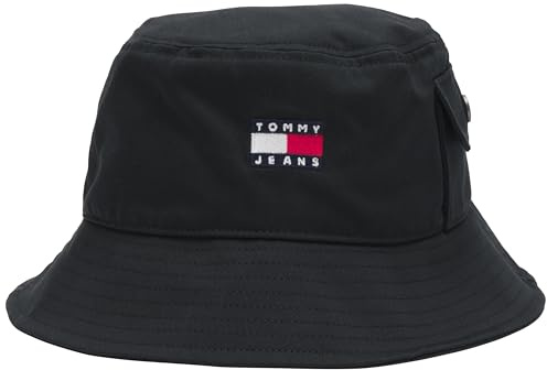 Tommy Jeans Herren TJM Heritage Bucket Hat Am0Am13423 Schlapphut, Black (Black), Einheitsgröße