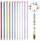 Crihovy 11 Stück Tunesische Häkelnadel Set, 2 mm-8 mm Lange Häkelnadeln, Crochet Hook für Strickarbeiten, Bunt Aluminium Häkelnadelset, Häckelnadel mit 10 Stichmarker, für Verschiedene Strickprojekte
