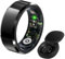 Roadtime Smart Ring Heart Rate Monitor Blood Pressure Ring Sleep Tracker Blood Oxygen Health Ring Pedometer Step Counter Calories Remote Camera Fitness Rings with Charging Case(Black 8# 18.2mm)