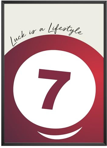 MJ-GRAPHICS® Poster Billard Kugel 8 Ball Club Kunstdruck Wohnzimmer Wandbild Retro Casino Kunst Design Bar Deko Vintage Style Skandinavisch Deko – A4 Ohne Rahmen