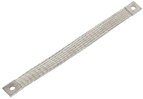 cyclingcolors 1x Cable de Masa trenzado Batería Sección Cable masse 16mm² Longitud 250mm Tensión Nominal 12V 24V Conector Anular vehículo coche motocicleta tractor