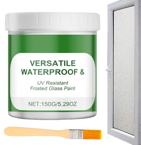 Nbhuiakl Pintura para vidrio esmerilado, resistente a los rayos UV, resistente a los rayos UV, pintura para ventanas a base de agua, barnices de vidrio esmerilado resistente al agua, decoración de