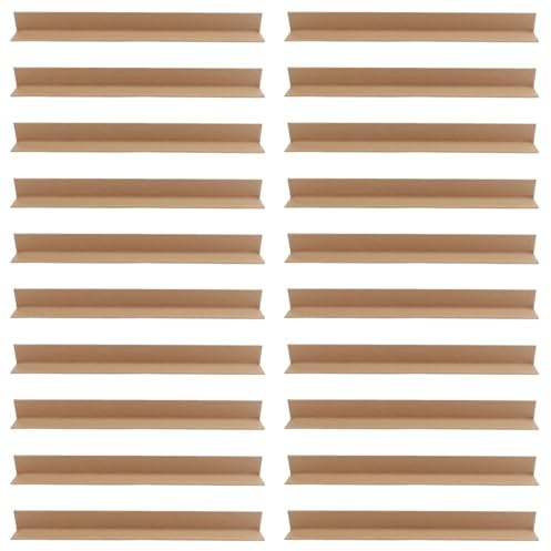 Durlo 20 Stück verstellbare Karton-Eckenschützer für Pakete, Kunstwerke, Rahmen, Bücher, 3 mm dick, 300 x 30 mm