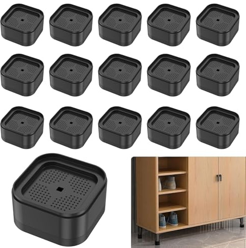 ZYETGH Adjustable Furniture Riser, 16 PCS Versatile Ved Raising Blocks 3.5cm Stackable Chair Raisers Table Lifts for Heavy Duty Legs for Chair Sofa Beds Legs