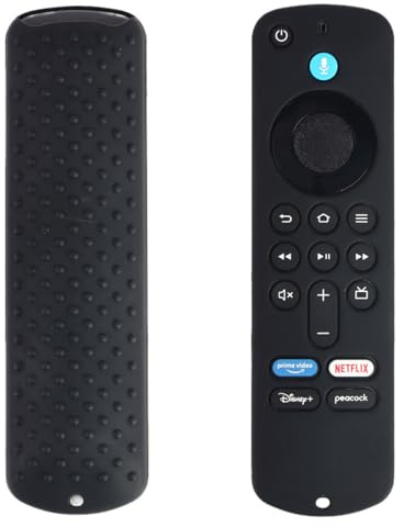 Silikon Fernbedienung Hülle für 2025 Amazon Fire TV Stick 4K /Fire TV Stick HD,Schutzhülle für Smart TV Fernbedienung (Black Not Glow)