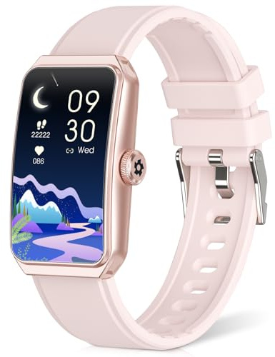 Fitness Tracker with 24/7 Heart Rate, Blood Pressure Blood Oxygen Sleep Monitor,103 Sports Modes Smart Watch IP68 Waterproof Activity Trackers, Step Counter Calories Pedometer for Women Men (Pink)