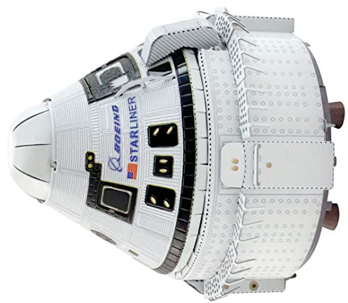 Metal Earth Fascinations MMS173 502509 Boeing CTS-100 Starliner, lasergeschnittener 3D-Konstruktionsbausatz, Modellbausatz, Metall Puzzle, 3D Metall Modell, 1 Metallplatine, ab 14 Jahren