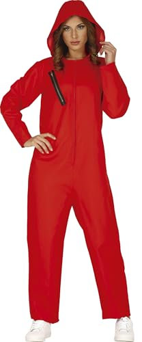 FIESTAS GUIRCA Costume Casa di Carta Tuta Rossa con Cappuccio Donna