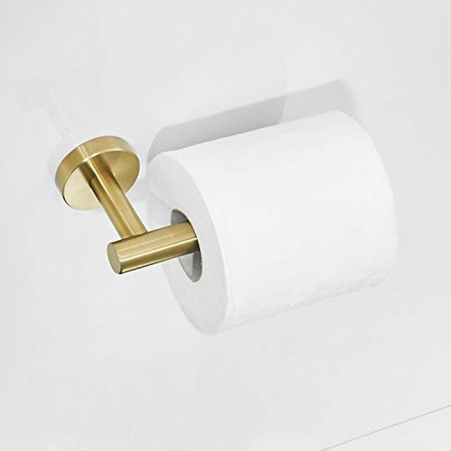 Leekayer Porte-Papier Toilette en Acier Inoxydable brossé doré 304 Accessoires de Salle de Bain muraux