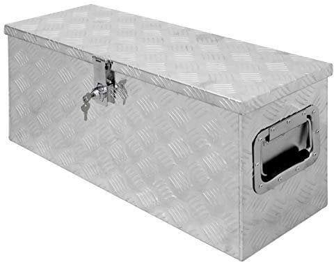 ECD Germany Baule Porta Attrezzi in Alluminio 73 x 24 x 32 cm Capacità 52 litri Cassetta per Utensili Valigia Porta Oggetti Valigetta Portautensili Scatola per Trasporto Resistente alla Corrosione