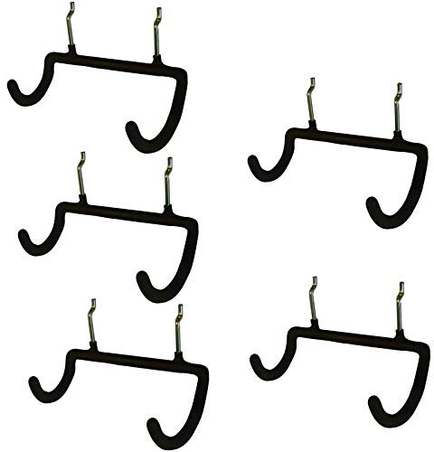 Meneco 5PCS Pegboard Heavy Duty Double Hooks, Drill Holder, Accessories Bag, Other Power Tools etc