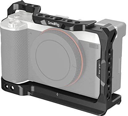 (Nueva versión) SMALLRIG Cámara de Jaula Completa de Aleación de Aluminio A7C para Sony A7C, Zapata Integrada, con Placa de Liberación Rápida para Arca-Swiss y Orificios de Ubicación para ARRI - 3081B