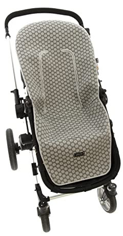 Funda de Verano para Silla Paseo Universal Rosy Fuentes- Colchoneta para Carrito Bebé- Transpirable-Compatible con Bugaboo, Jane, Concord, Baby Jogger, Bebecar…0-gris