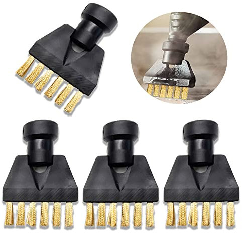 4 pcs brosses à joints pour Kärcher,Accessoires nettoyeur vapeur pour Kärcher SC1,SC2,SC3,SC4,SC5,pour Kärcher nettoyeurs vapeur brosse accessoire,Nettoyeur vapeur brosses(or)