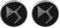DS 3D Logo-Aufkleber, schwarz, 2er Set, 12 mm