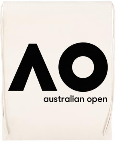 Generisch Australian Open Ao Schwarzer Wiederverwendbarer Sportbeutel Aus Baumwolle