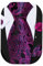 Barry.Wang Krawatten-Set für Herren, Blumenmuster, Seide, Paisleymuster, Krawatte, Anstecknadel, Einstecktuch, Manschettenknöpfe, Set für Hochzeit, Party, Business, Violett / Schwarz, Einheitsgröße