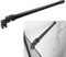 Stainless Steel Wall-to-Glass Support Bar, 23 2/3(600mm) Long Fixed Rod for Frameless Shower Door Panel, Brackets for 5/16(8mm) to 3/8(10mm) Thick Glass, Matte Black