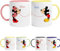 TAZALAND | Pack 2 tazas PERSONALIZADAS | PERSONAJE Y NOMBRE | 350 ml | Apta para Microondas | Personalizada a Todo Color | ELIGE ENTRE MAS DE 10 PERSONAJES | Para parejas (MICKEY)