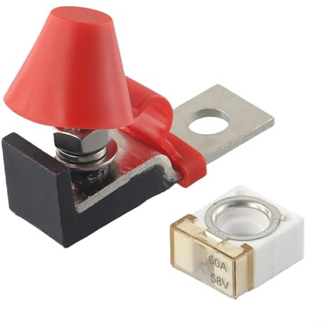 Porte-fusible MRBF de 60 A conçu pour le montage de bornes de batterie sur un goujon M8 de 8 mm 300 A 60 V CC dans les applications marines et solaires
