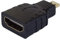 PremiumCord microHDMI HDMI-M/F-Adaptateur HDMI cable pour (microHDMI mâle/femelle Noir 1920 x 1080 pixels)