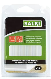 SALKI | Barres de Colle Thermofusible | 12 Unités de Silicone Chaude | 12mm de Diamètre | Universel | Transparent