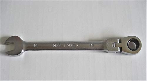 Veto Ratschenschlüssel Gabelschlüssel Ringschlüssel mit Gelenk SW 10 mm, Stahl geschmiedet, 1 Stück, 10766