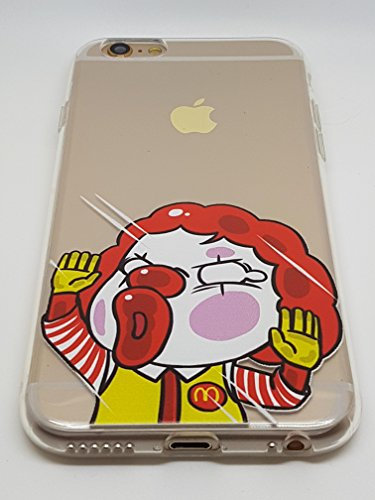 iPhone & Samsung Soft Cartoon Superhero Characters Inspired Chibi Anime Kawaii Manga Phone Case With D Company™ Phone Stand (iPhone 6 Plus / 6s Plus, Clown McDonald Anime)