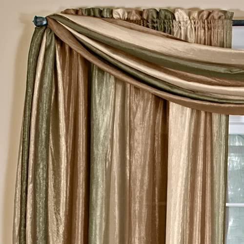 ACHIM Sheer Scarf Valance, 50 x 144 in, Earth, Light Filtering