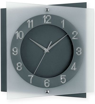 AMS Moderne Wanduhr mit Quartzwerk, batteriebetrieben 9323