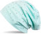 styleBREAKER Damen Beanie Mütze mit edler Strass-Nieten Applikation, Longbeanie Slouch 04024037, Farbe:Mint