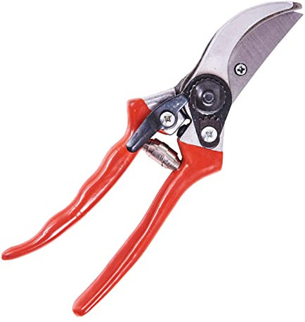 Amtech Garden Secateurs - Heavy Duty Pruning Scissors, Easy to Use with Ergonomic Anti-Slip Handles, Sharp Steel Blades and Long Lasting, with Safety Catch and Volute Spring