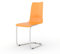 Tojo Stuhl | Freischwinger Stühle mit austauschbarer Sitzschale Filigraner Schwingstuhl für Küche/Arbeitszimmer/Büro | Moderne Konferenzstühle/Schreibtischstühle (Orange)