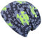 Wollhuhn ÖKO Long-Beanie, Wende-Mütze, ganzjährig, mit coolen Skulls in grau/grün für Jungen und Mädchen, 20141201, Größe L: KU 54/56 (darüber/Erwachsene)