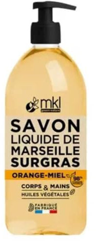 MKL Green Nature Flüssigseife Marseille, Arganöl, Honigorange, 1 l