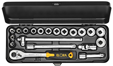 Elora Steckschlüssel-Satz, 3/8 Zoll, Zwölfkant, 20-teilig, 6-22 mm, 870-JSU