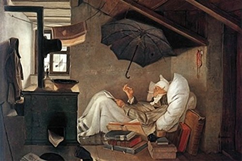 1art1 Carl Spitzweg Der Arme Poet Selbstklebende Fototapete Poster-Tapete 180x120 cm