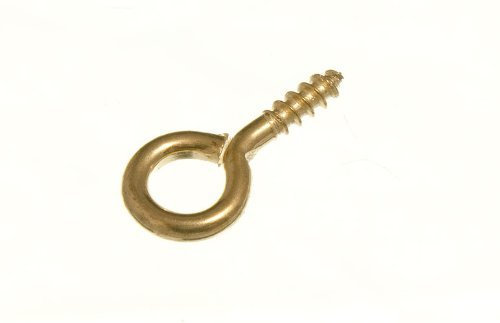 Lot Of 100 Picture Frame Screw In Eye 14Mm X 1.5Mm Eb Brass Plated Steel