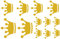 Samunshi® Aufkleber Kronen Set Autoufkleber in 5 Größen und 25 Farben (30x20cm Gold)